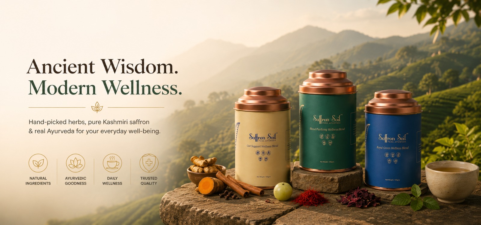 Saffron Soil — Ancient Wisdom. Modern Wellness.